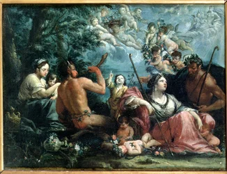 Nymphen, Satyrn und Putti